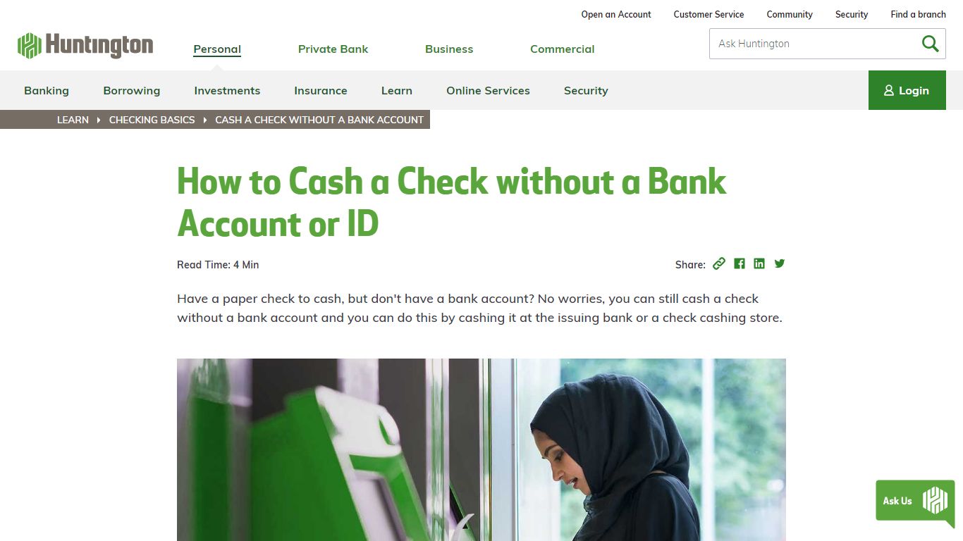 How to Cash a Check without a Bank Account or ID